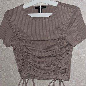 F21 Tie Cropped Shirt